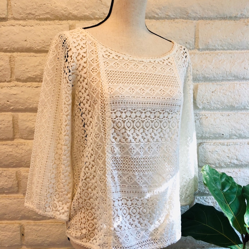 Joie cream lace top size small - Picture 3 of 7